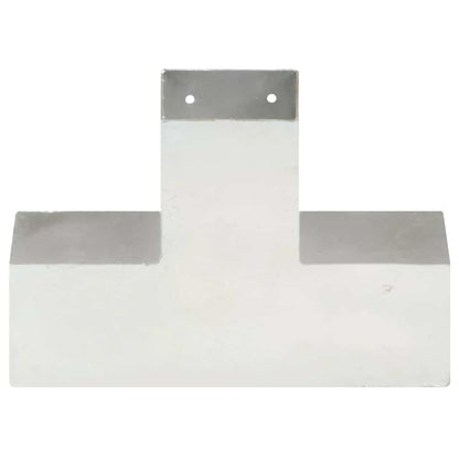 vidaXL Post Connectors 4 pcs X Shape Galvanised Metal 91x91 mm 4