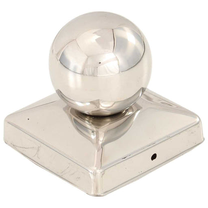 vidaXL Post Caps 6 pcs Globe Final Stainless Steel 81x81 mm 2