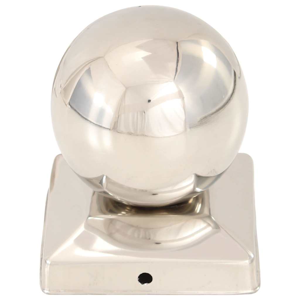 vidaXL Post Caps 6 pcs Globe Final Stainless Steel 81x81 mm 4