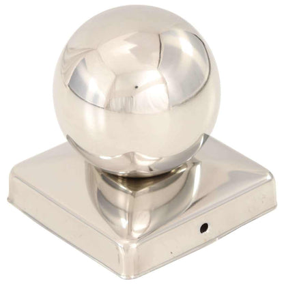 vidaXL Post Caps 6 pcs Globe Final Stainless Steel 101x101 mm 2