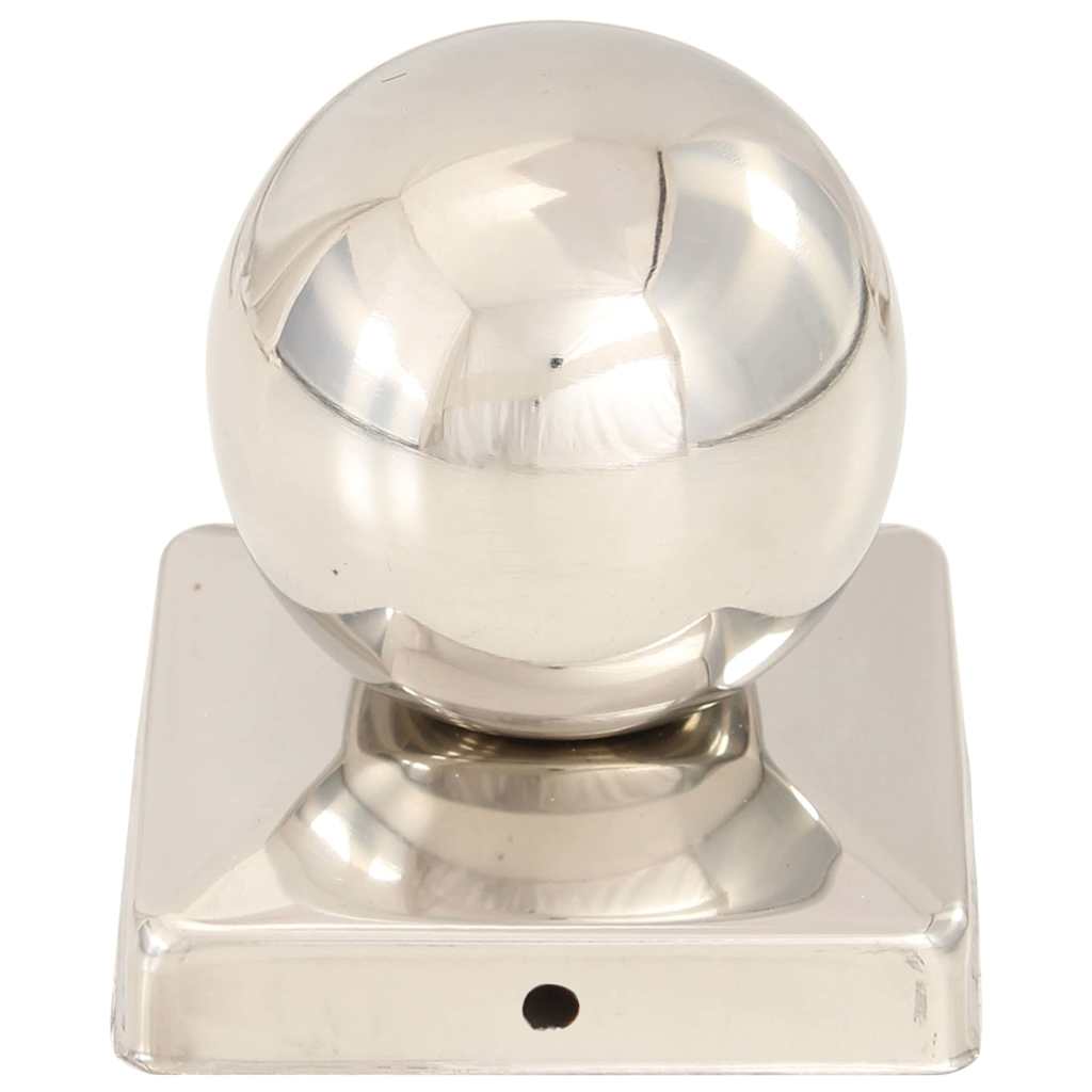vidaXL Post Caps 6 pcs Globe Final Stainless Steel 101x101 mm 4