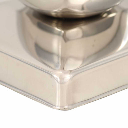 vidaXL Post Caps 6 pcs Globe Final Stainless Steel 101x101 mm 5
