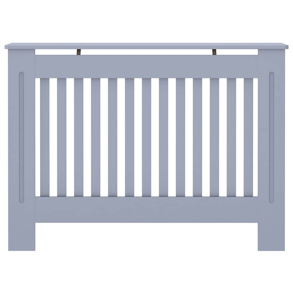 vidaXL Radiator Cover Grey 112x19x81.5 cm Engineered Wood 4