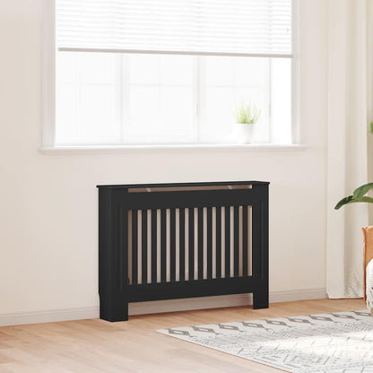 Radiator Cover 112 x 19 x 81.5 cm Engineered Wood 1 Depth 19 cm Width 112 cm Black