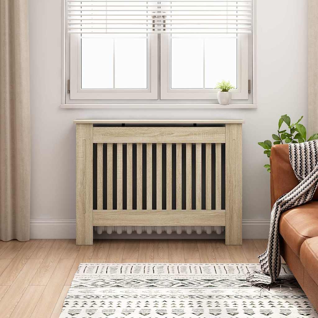 vidaXL Radiator Cover 112x19x81.5 cm Engineered Wood 1