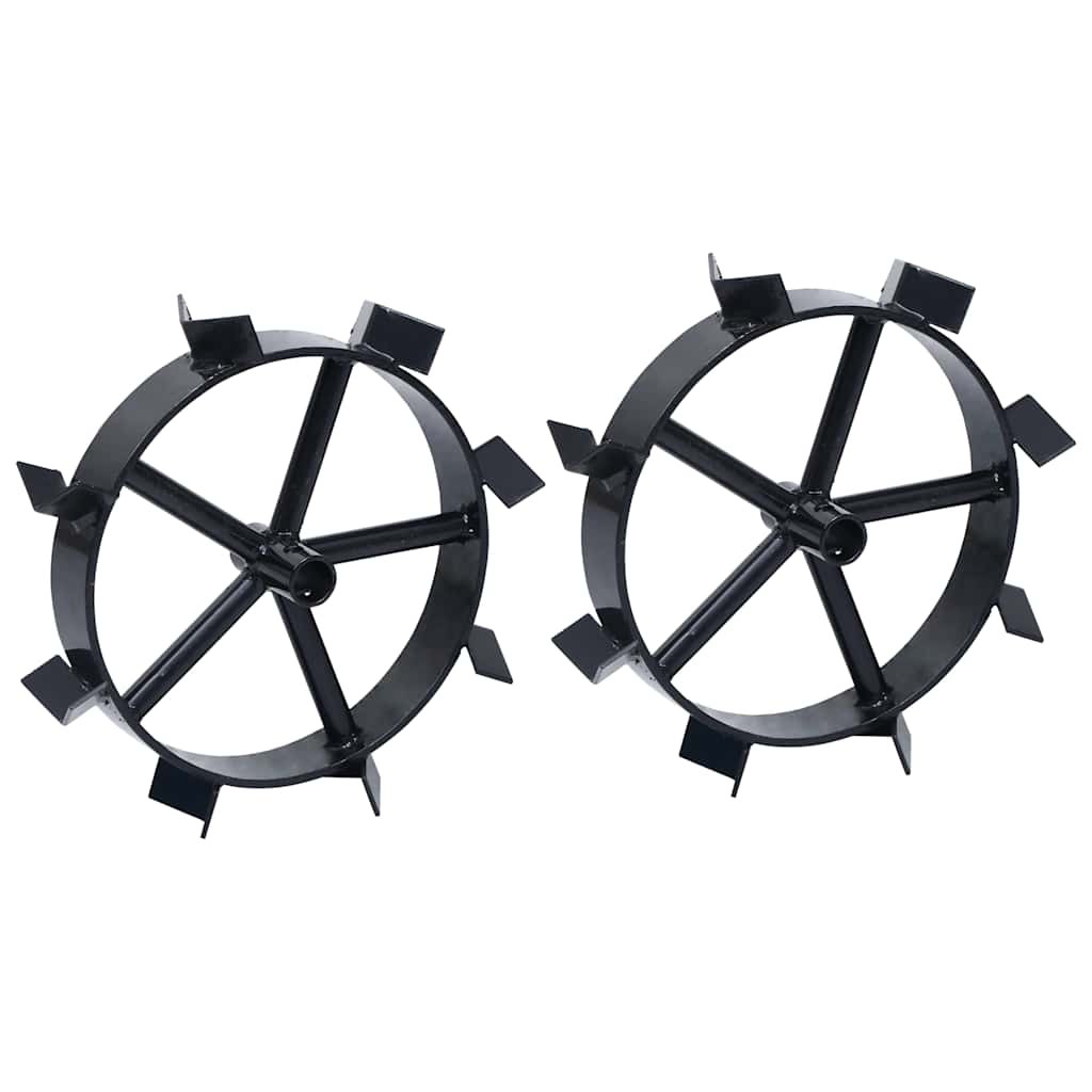 vidaXL Metal Wheels for 6,5 HP Petrol Tiller 2 pcs 2