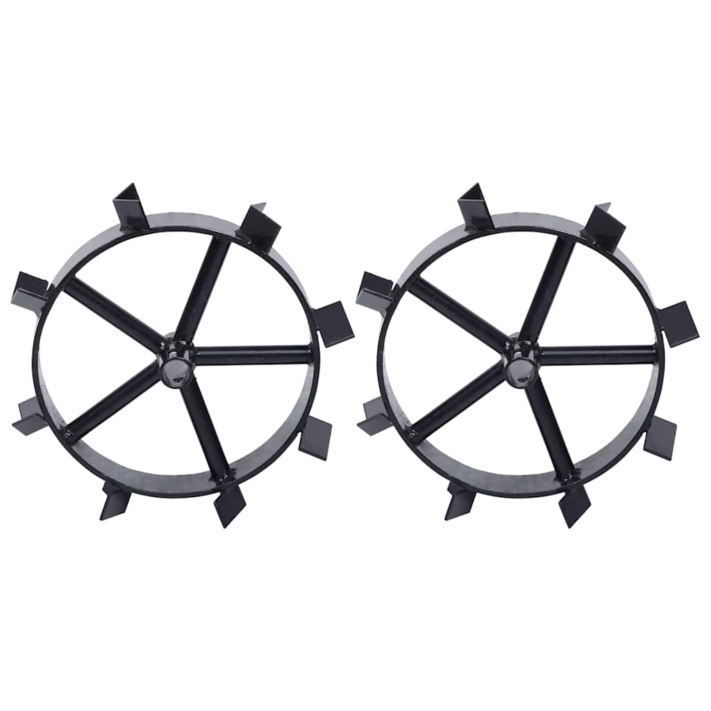 vidaXL Metal Wheels for 6,5 HP Petrol Tiller 2 pcs 3