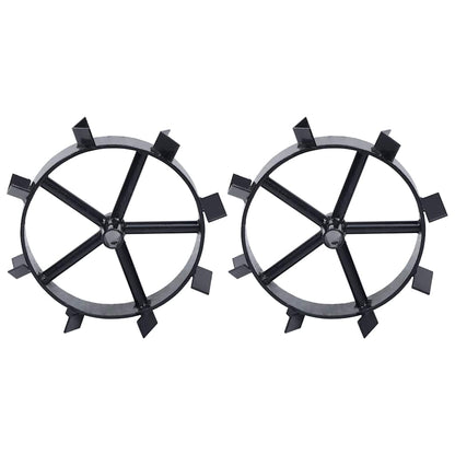 vidaXL Metal Wheels for 6,5 HP Petrol Tiller 2 pcs 3