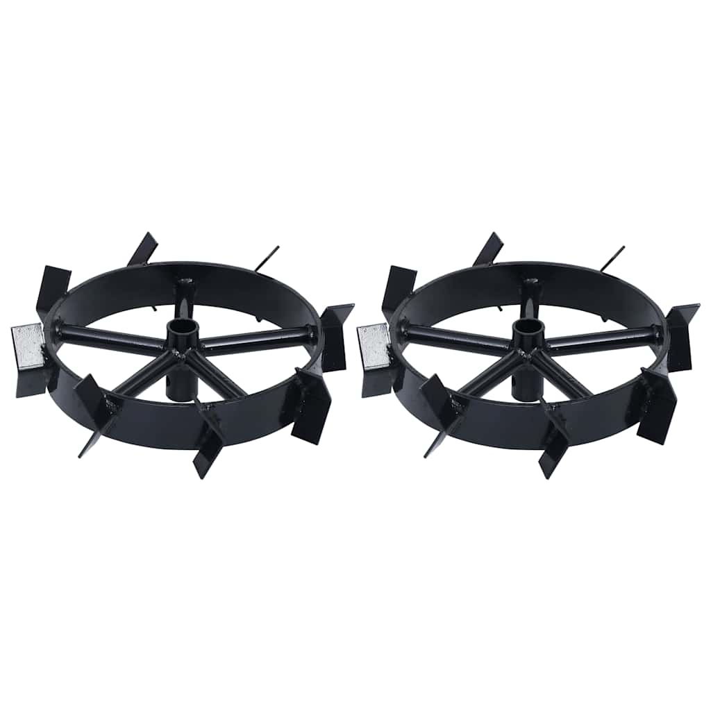 vidaXL Metal Wheels for 6,5 HP Petrol Tiller 2 pcs 4