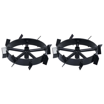 vidaXL Metal Wheels for 6,5 HP Petrol Tiller 2 pcs 4