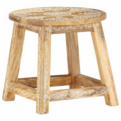 vidaXL Hand-painted Stool 38x38x35 cm Solid Mango Wood 1