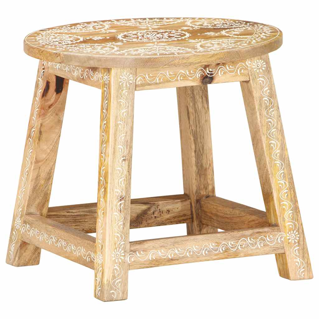 vidaXL Hand-painted Stool 38x38x35 cm Solid Mango Wood 6