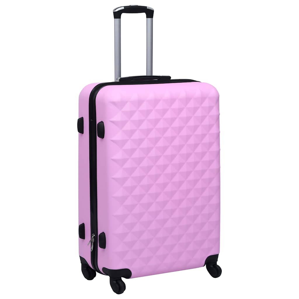 vidaXL Hardcase Trolley Pink ABS 1