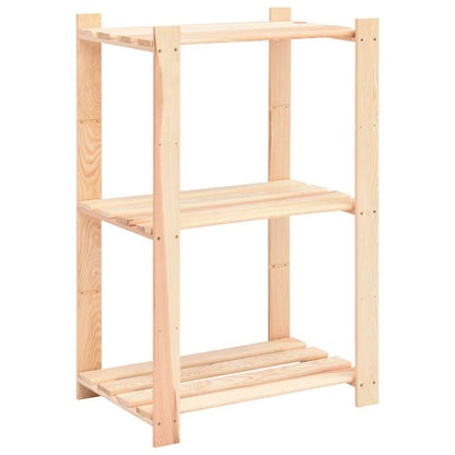 vidaXL 3-Tier Storage Racks 2 pcs 60x38x90 cm Solid Pinewood 150 kg 2