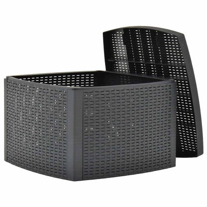 vidaXL Side Table Anthracite 54x54x36.5 cm Plastic 3