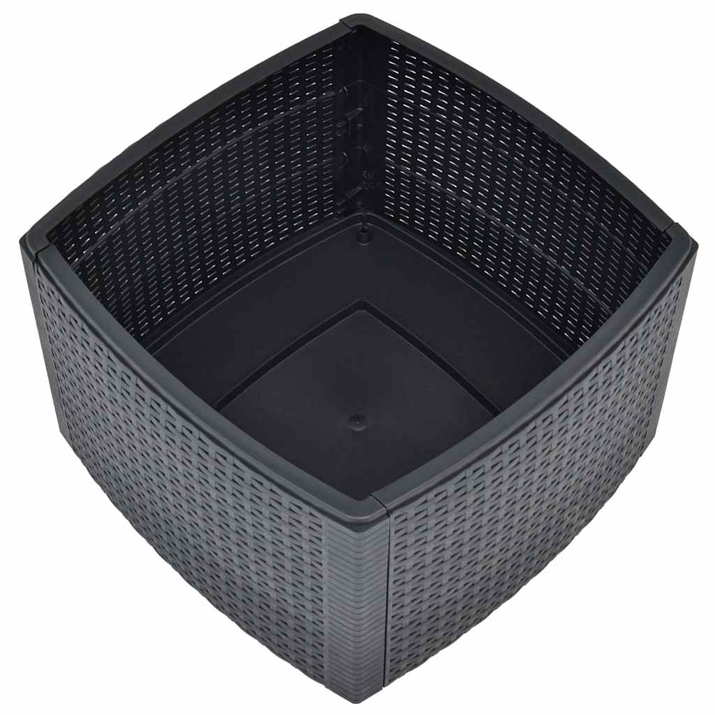 vidaXL Side Table Anthracite 54x54x36.5 cm Plastic 4