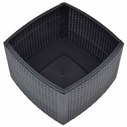 vidaXL Side Table Anthracite 54x54x36.5 cm Plastic 4