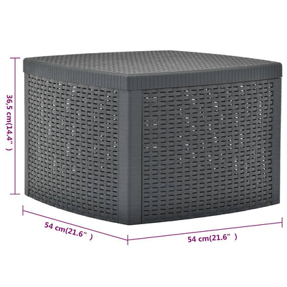 vidaXL Side Table Anthracite 54x54x36.5 cm Plastic 6