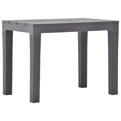 vidaXL Garden Table with 2 Benches Plastic Brown 3