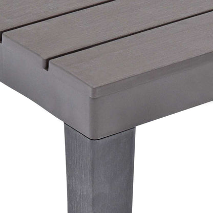 vidaXL Garden Table with 2 Benches Plastic Brown 5