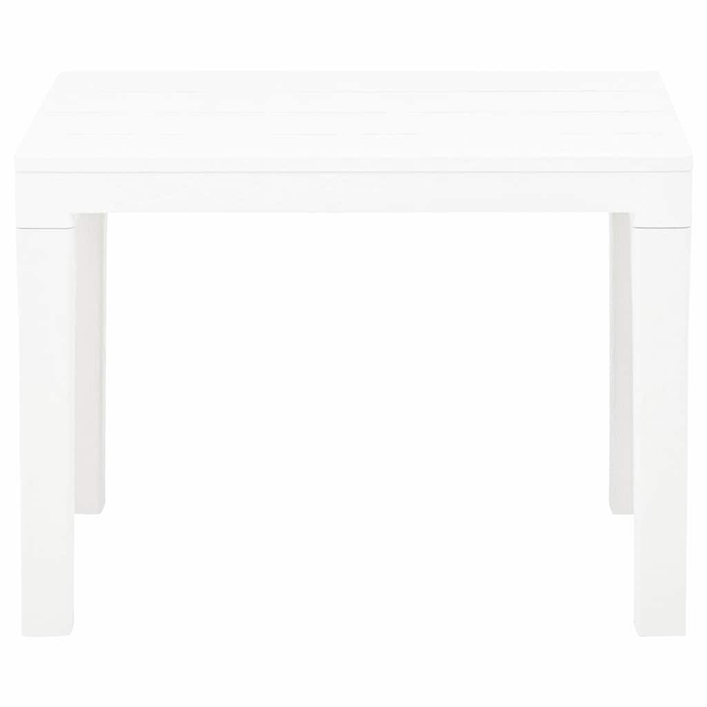 vidaXL Garden Benches 2 pcs White Plastic 3