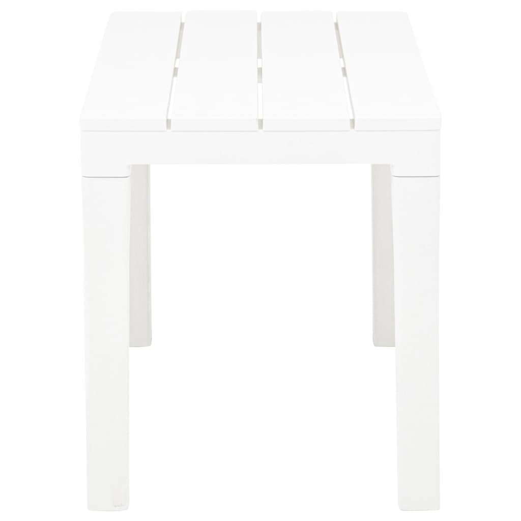 vidaXL Garden Benches 2 pcs White Plastic 4