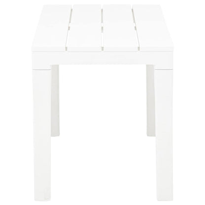 vidaXL Garden Benches 2 pcs White Plastic 4