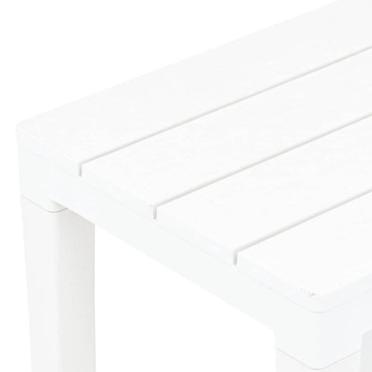 vidaXL Garden Benches 2 pcs White Plastic 5