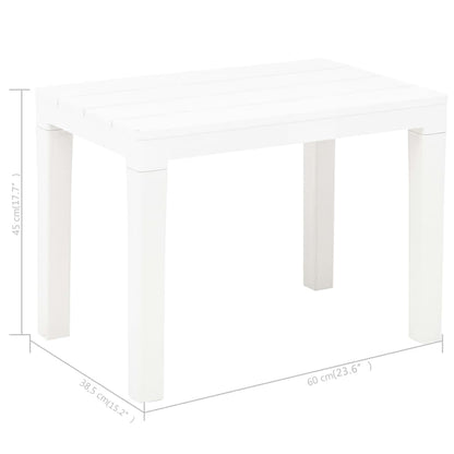 vidaXL Garden Benches 2 pcs White Plastic 6
