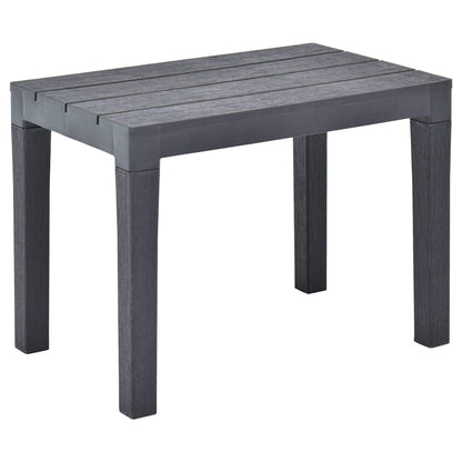 vidaXL Garden Benches 2 pcs Anthracite Plastic 2