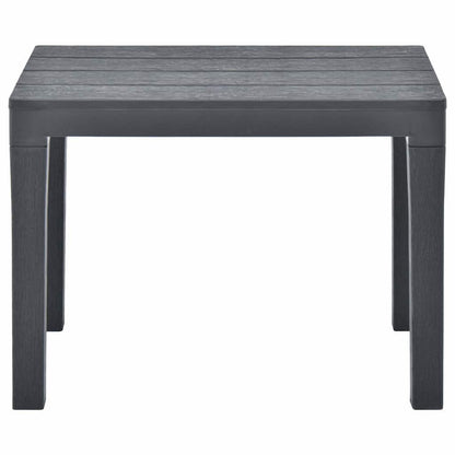 vidaXL Garden Benches 2 pcs Anthracite Plastic 3