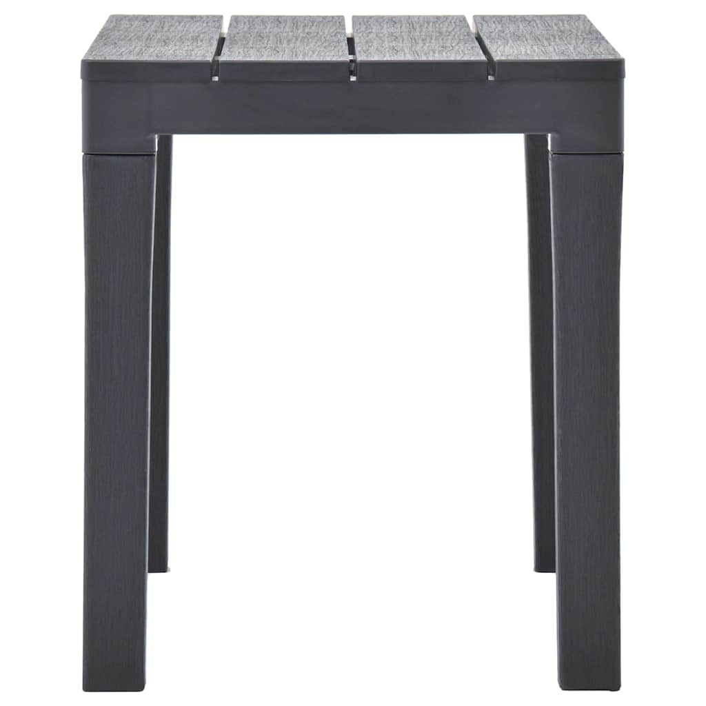 vidaXL Garden Benches 2 pcs Anthracite Plastic 4