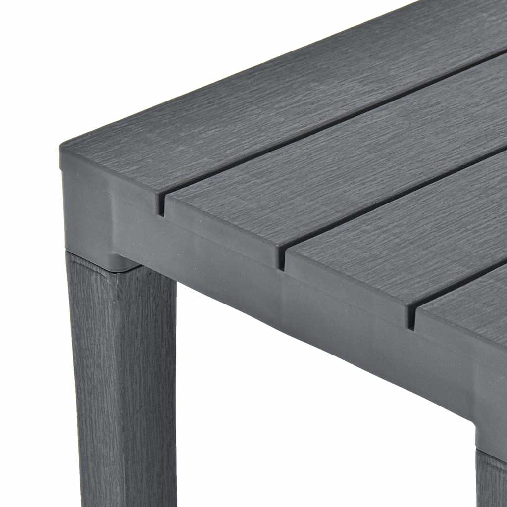 vidaXL Garden Benches 2 pcs Anthracite Plastic 5