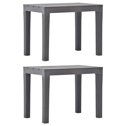 vidaXL Garden Benches 2 pcs Mocca Plastic 1