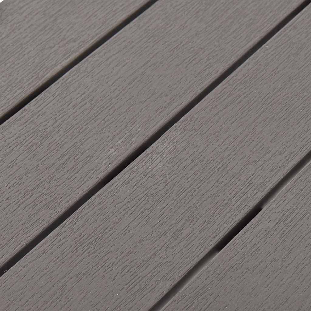 vidaXL Garden Benches 2 pcs Mocca Plastic 5