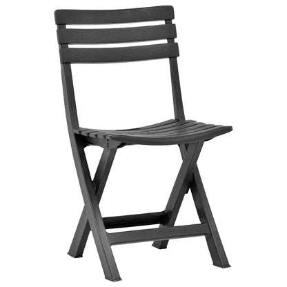 vidaXL Folding Chairs 2 pcs Plastic Anthracite 2