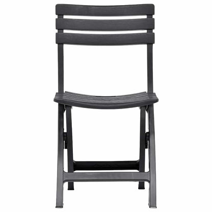 vidaXL Folding Chairs 2 pcs Plastic Anthracite 3