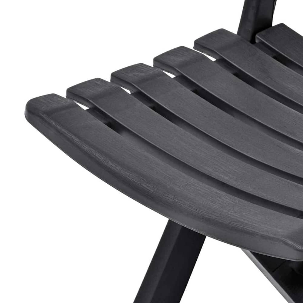 Folding Chairs 2 pcs Plastic Anthracite