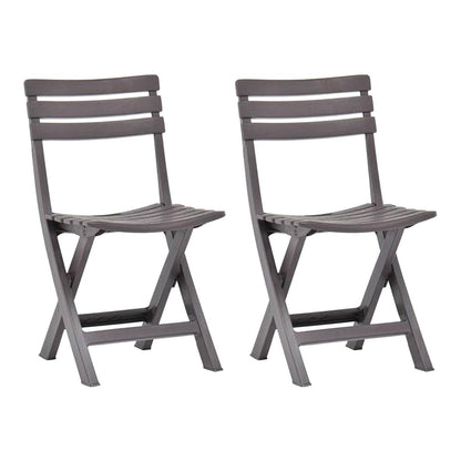 vidaXL Folding Chairs 2 pcs Plastic