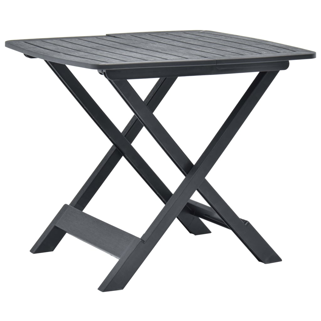 vidaXL Garden Table | Anthracite | Plastic | Compact | Foldable | Bistro Table 1