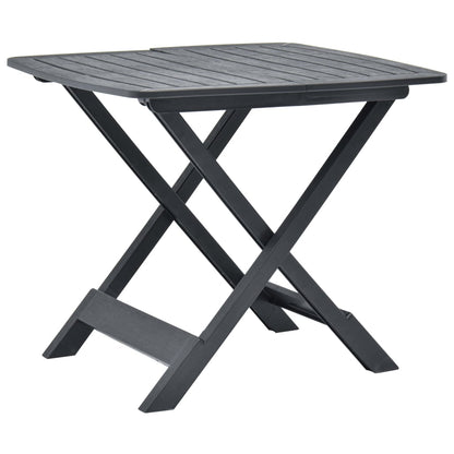 vidaXL Garden Table | Anthracite | Plastic | Compact | Foldable | Bistro Table 1