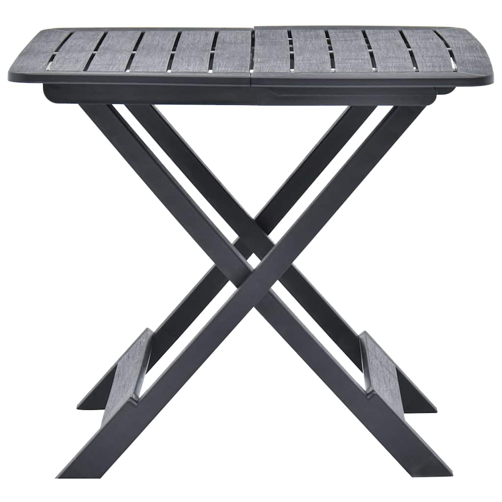 vidaXL Garden Table | Anthracite | Plastic | Compact | Foldable | Bistro Table 2