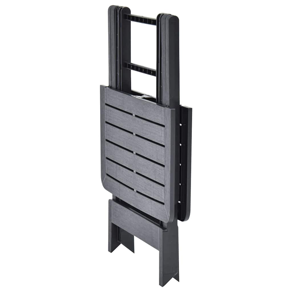 vidaXL Garden Table | Anthracite | Plastic | Compact | Foldable | Bistro Table 4