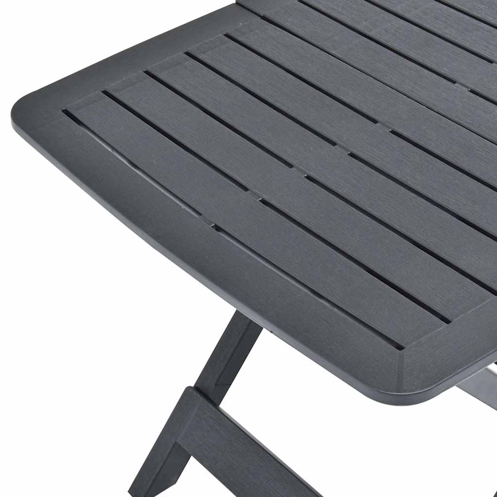 vidaXL Garden Table | Anthracite | Plastic | Compact | Foldable | Bistro Table 5