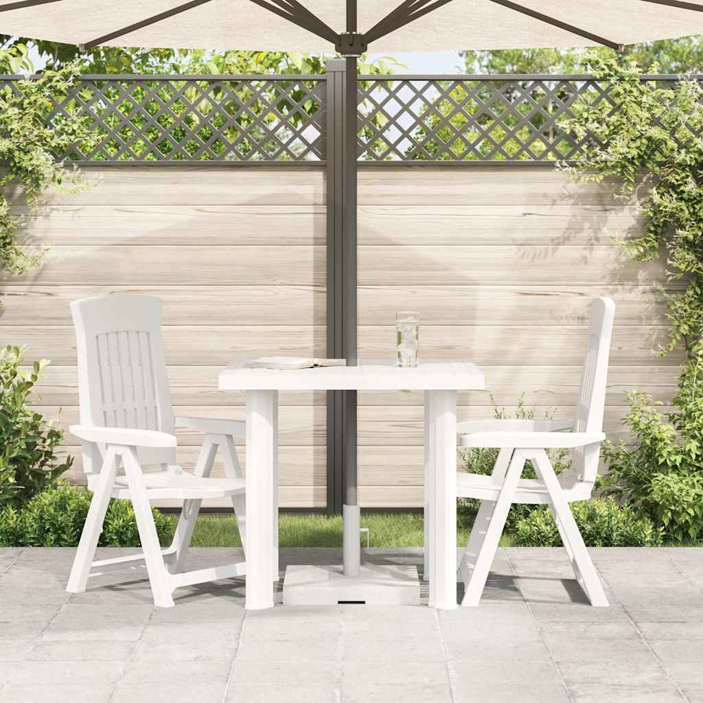 vidaXL Garden Table | White | Plastic | Medium | Lightweight | Garden Table 3