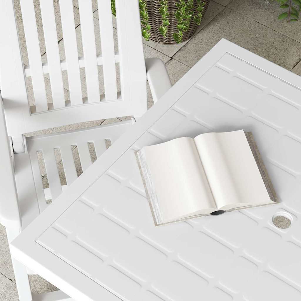 vidaXL Garden Table | White | Plastic | Medium | Lightweight | Garden Table 4