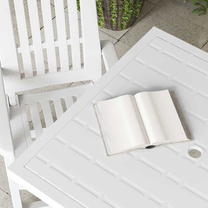 vidaXL Garden Table | White | Plastic | Medium | Lightweight | Garden Table 4