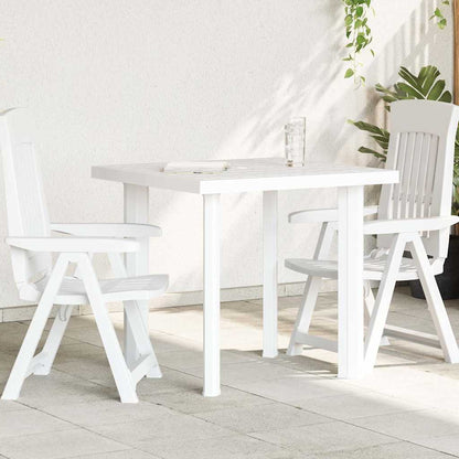 vidaXL Garden Table | White | Plastic | Medium | Lightweight | Garden Table 1