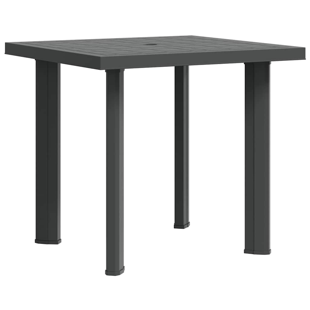vidaXL Garden Table | Anthracite | Plastic | 80x75x72 cm | Lightweight 2