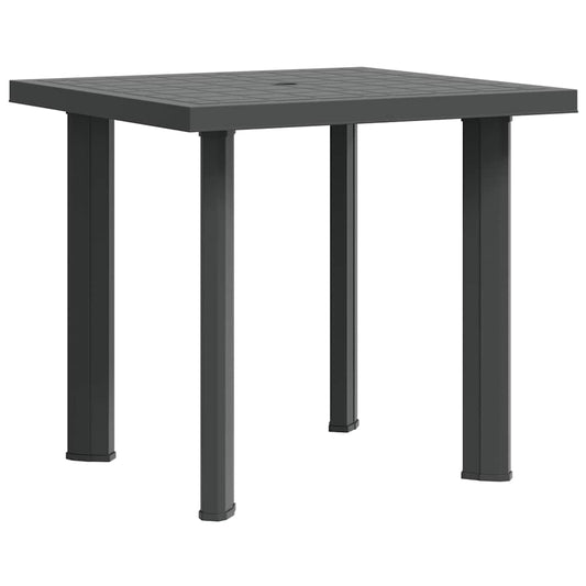 Garden Table 80x75x72 cm Plastic Anthracite